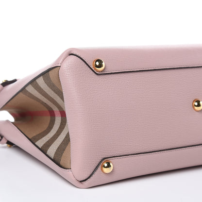 Burberry Derby Calfskin House Check Medium Banner Tote Pale Orchid 9 of 12