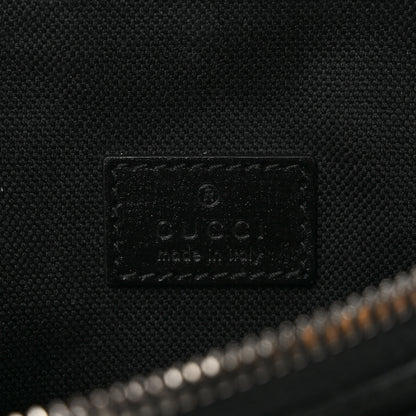 Gucci GG Supreme Monogram Textured Calfskin Retro Interlocking G Belt Bag Black 6 of 8