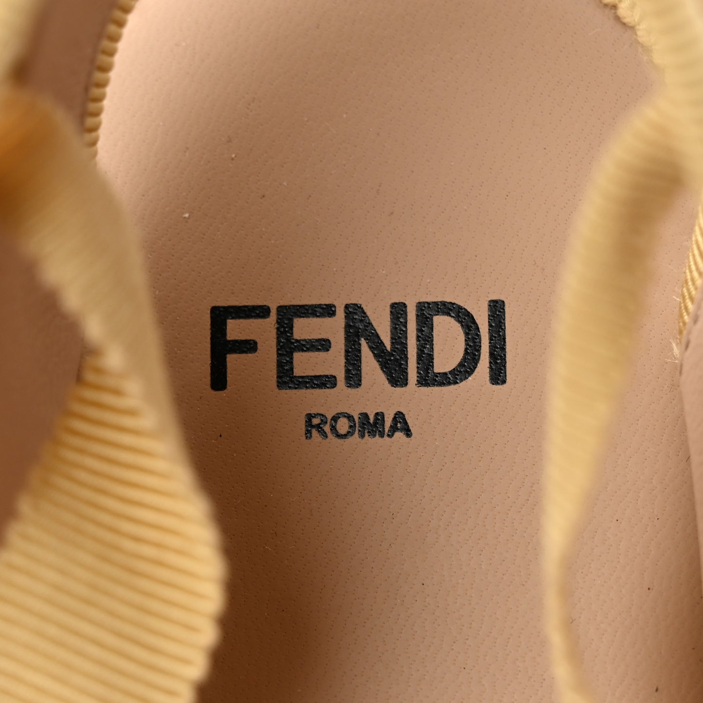 Raffia FF Embroidered Roma Ankle Wrap Espadrille Wedges 35 Natural