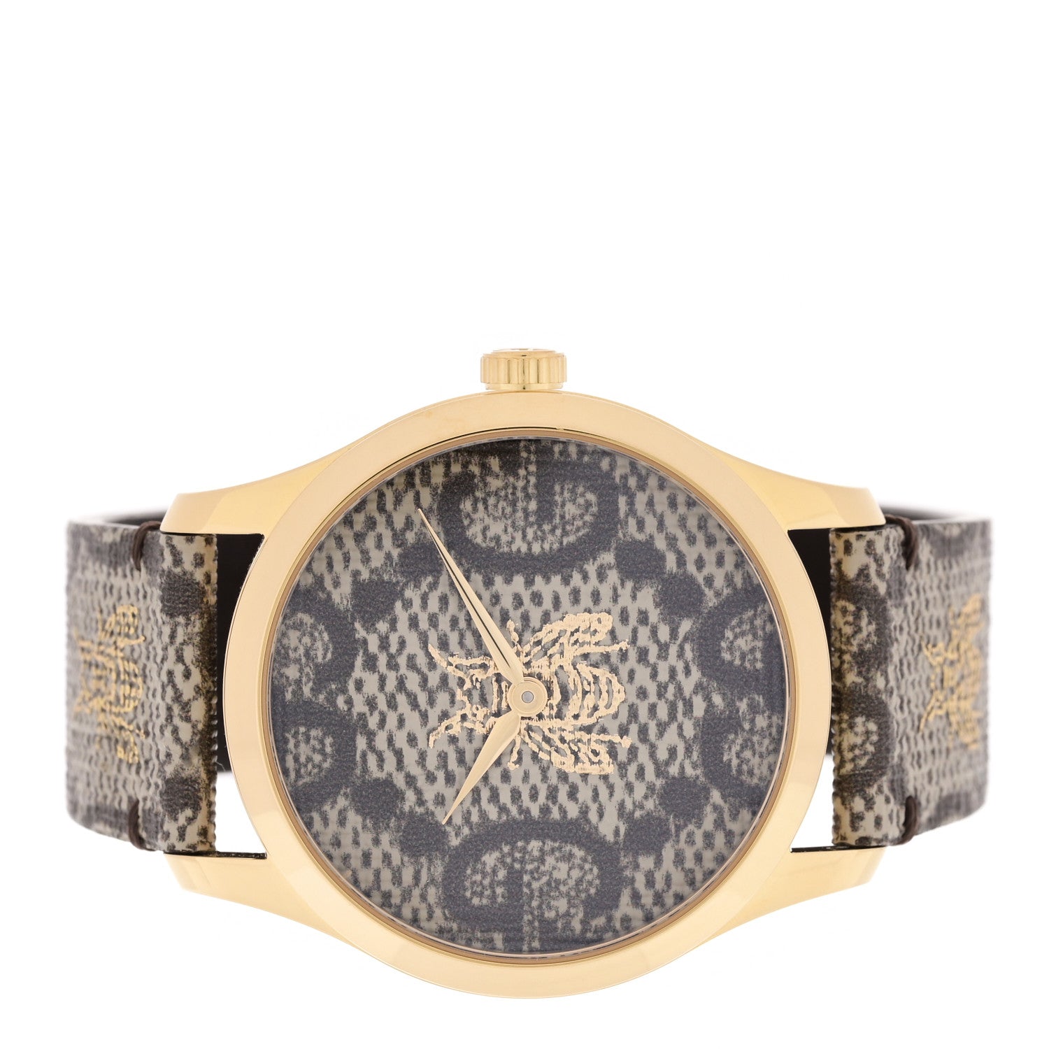 Gucci Stainless Steel Canvas 38mm G-Timeless GG Supreme Bee Quartz Watch Brown 2 of 4