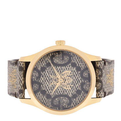 Gucci Stainless Steel Canvas 38mm G-Timeless GG Supreme Bee Quartz Watch Brown 2 of 4