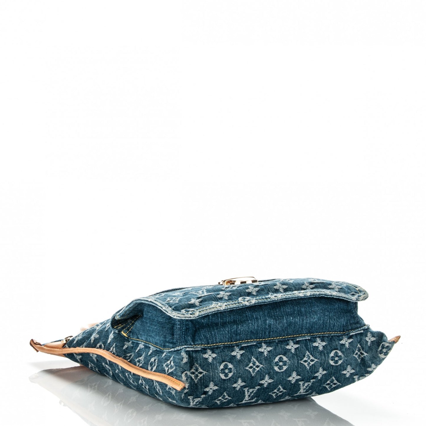 Monogram Denim Sac Plat Blue