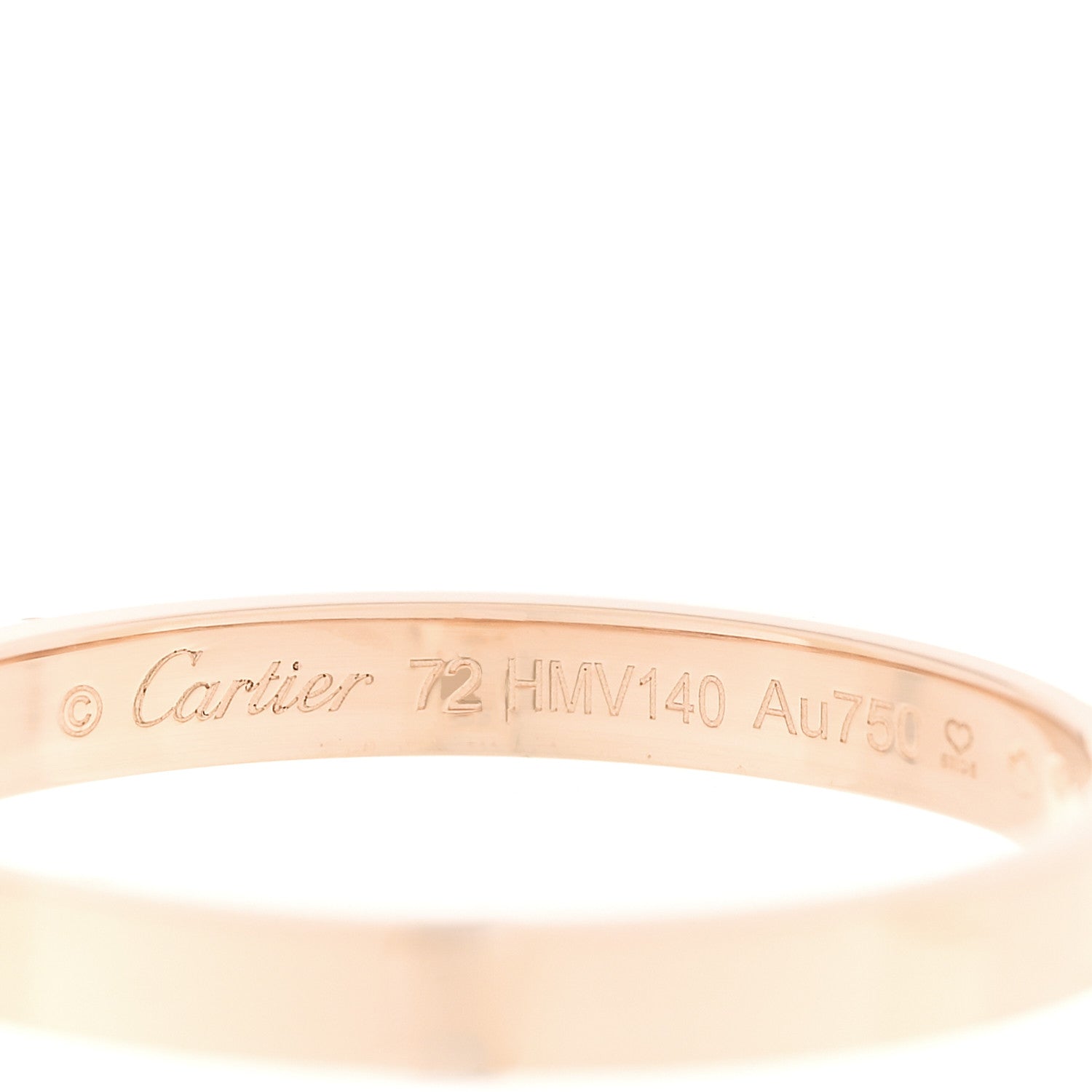 Cartier 18K Pink Gold 3mm C De Cartier Wedding Band Ring 72 14 4 of 6