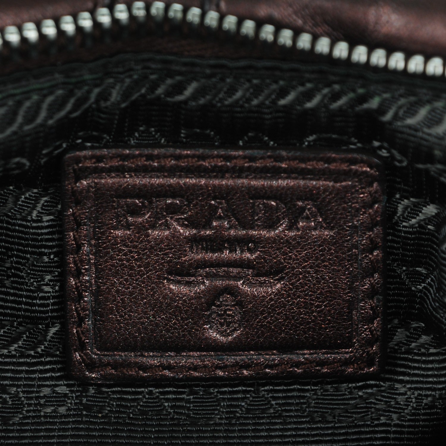 Prada Nappa Mordore Stripes Wristlet Antico 6 of 8
