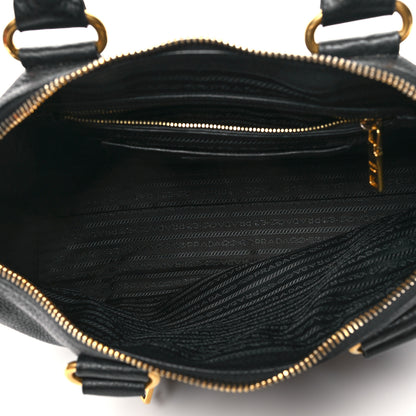 Prada Vitello Daino Shopping Satchel Black 5 of 14