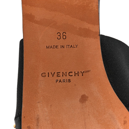 Givenchy Calfskin Studded Bedford Logo Mule Slides 36 Black 6 of 8