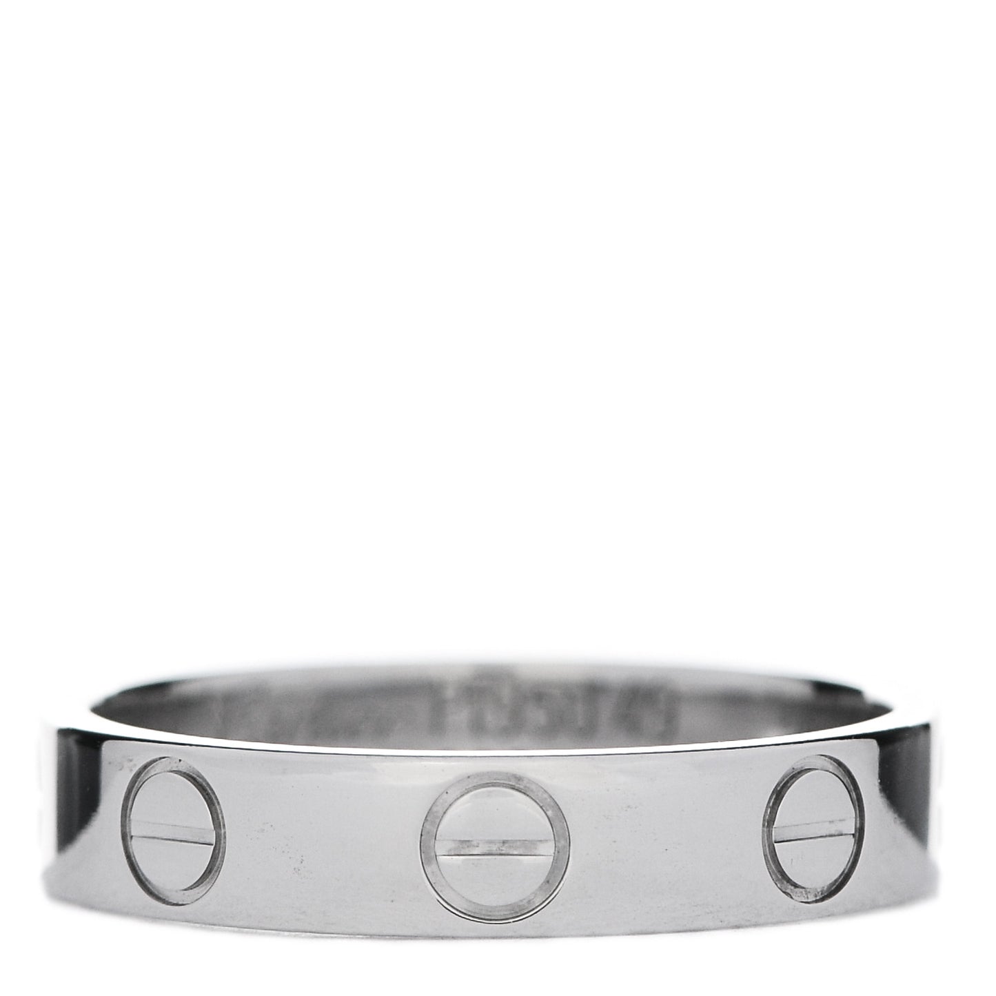 Platinum 3.5mm LOVE Wedding Band Ring 49 4.75
