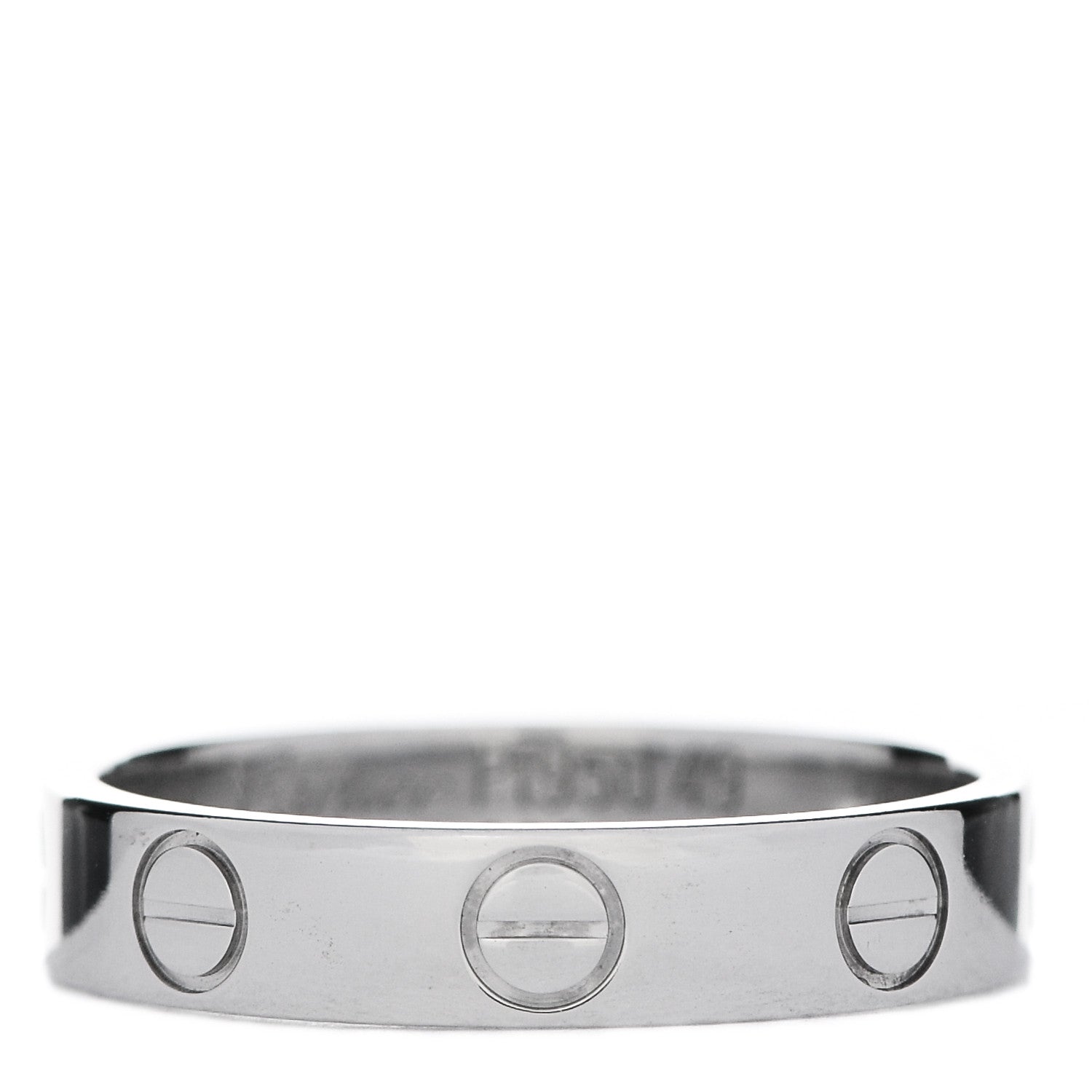 Cartier Platinum 3.5mm LOVE Wedding Band Ring 49 4.75 1 of 6