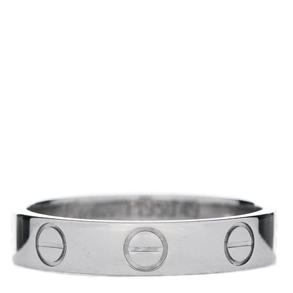 Cartier Platinum 3.5mm LOVE Wedding Band Ring 49 4.75 1 of 6