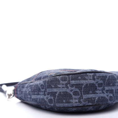 Christian Dior Denim Monogram Mini Saddle Pochette Navy 8 of 10