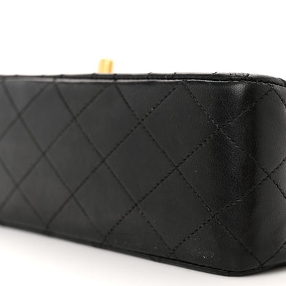 Chanel Lambskin Quilted Medium Double Flap Black 11 of 22