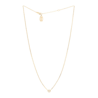 Cartier 18K Yellow Gold Diamond SM D'Amour Pendant Necklace 3 of 4