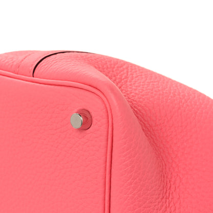 Hermes Taurillon Clemence Matte Alligator Picotin Lock Touch 18 PM Rose Azalee Bougainvillier 12 of 13