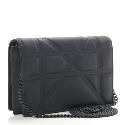 Christian Dior Ultra Matte Calfskin Diorama Wallet on Chain Pouch Black 3 of 11