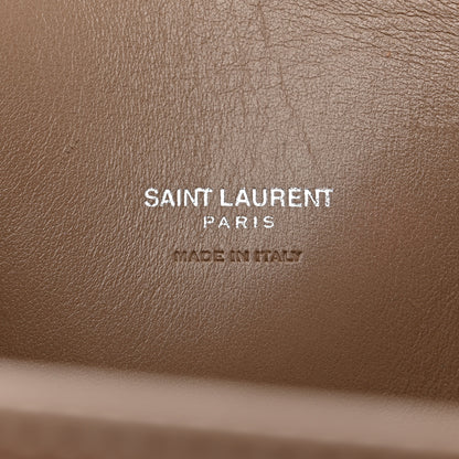 Saint Laurent Grained Calfskin Topstitch Small Classic Sac De Jour Taupe 7 of 10