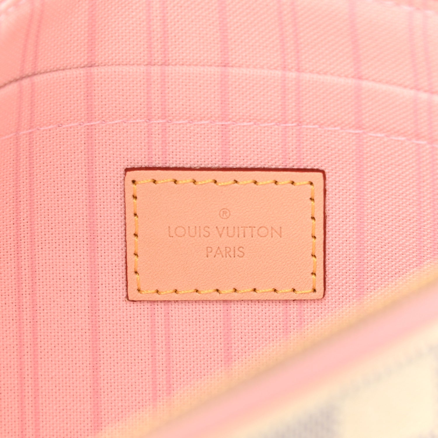 Louis Vuitton Damier Azur Neverfull MM GM Pochette Rose Ballerine 6 of 6