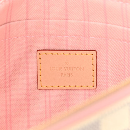 Louis Vuitton Damier Azur Neverfull MM GM Pochette Rose Ballerine 6 of 6
