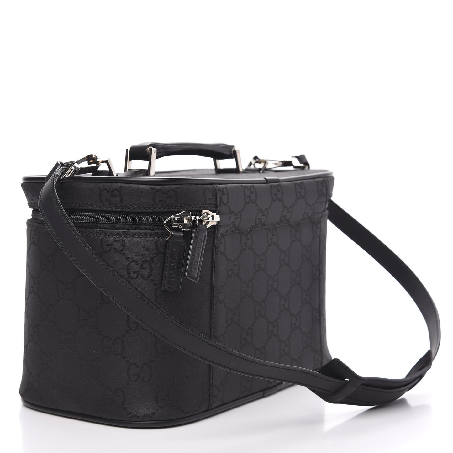 Nylon Monogram Vanity Cosmetic Case Black