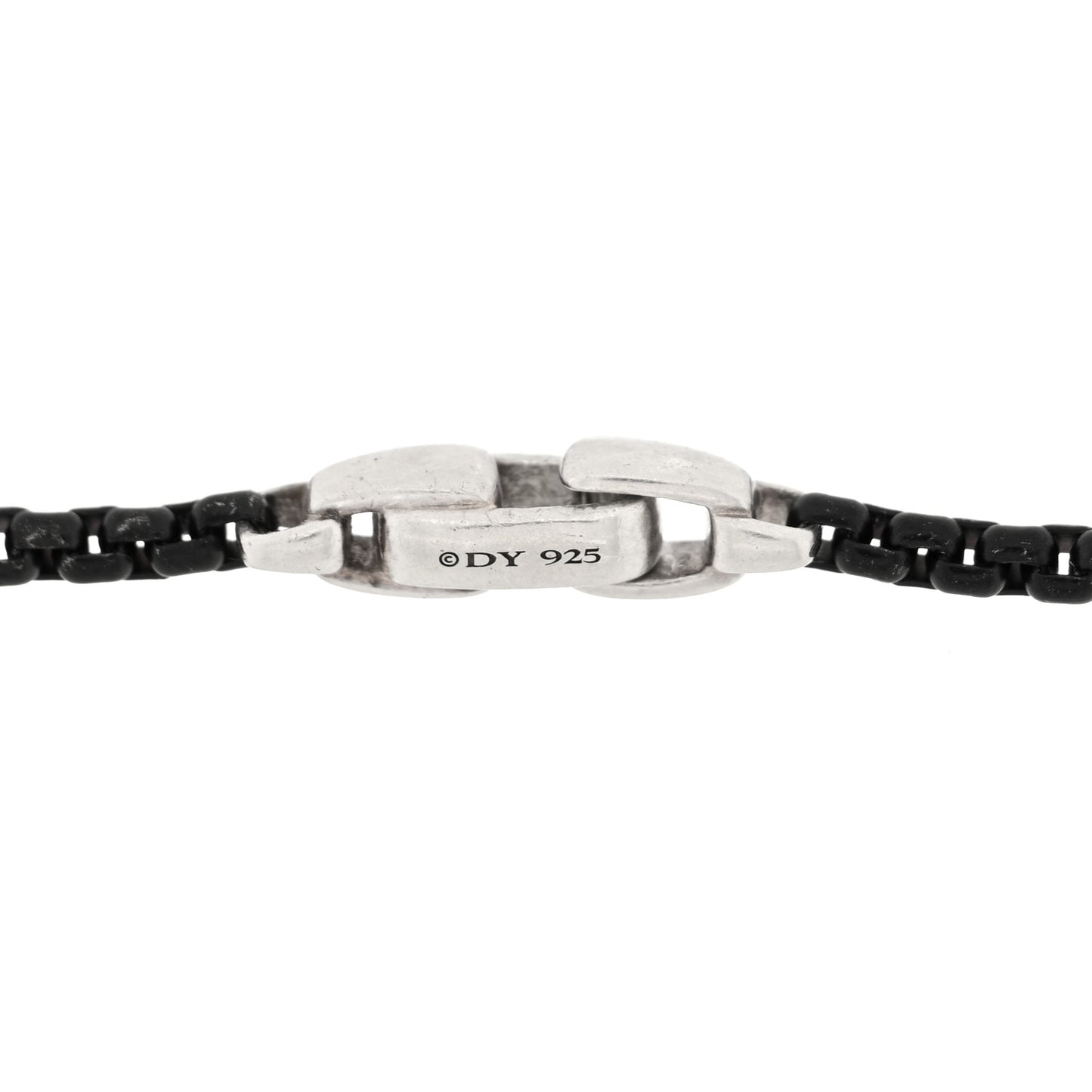 Sterling Silver Darkened Stainless Steel 2.7mm Box Chain Bracelet