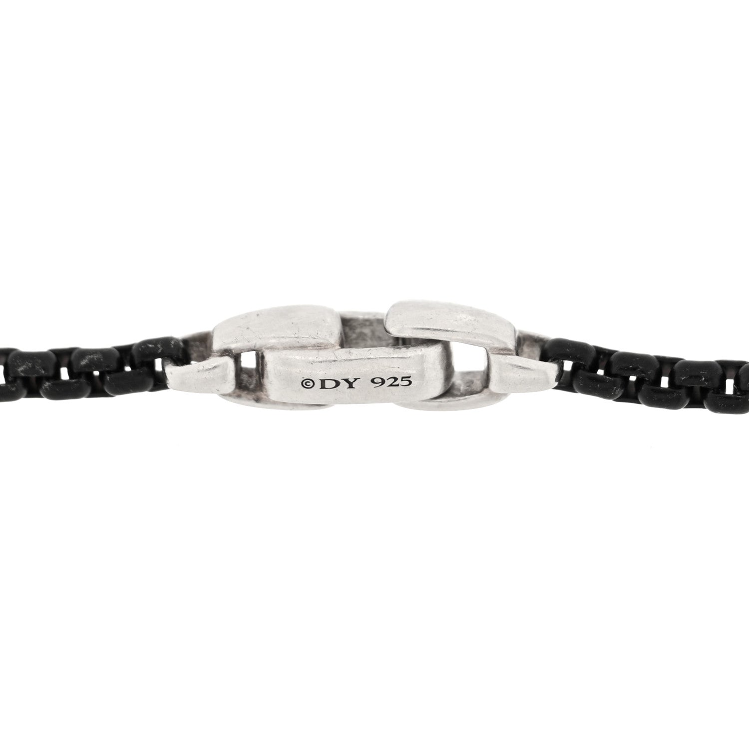 David Yurman Sterling Silver Darkened Stainless Steel 2.7mm Box Chain Bracelet 3 of 3