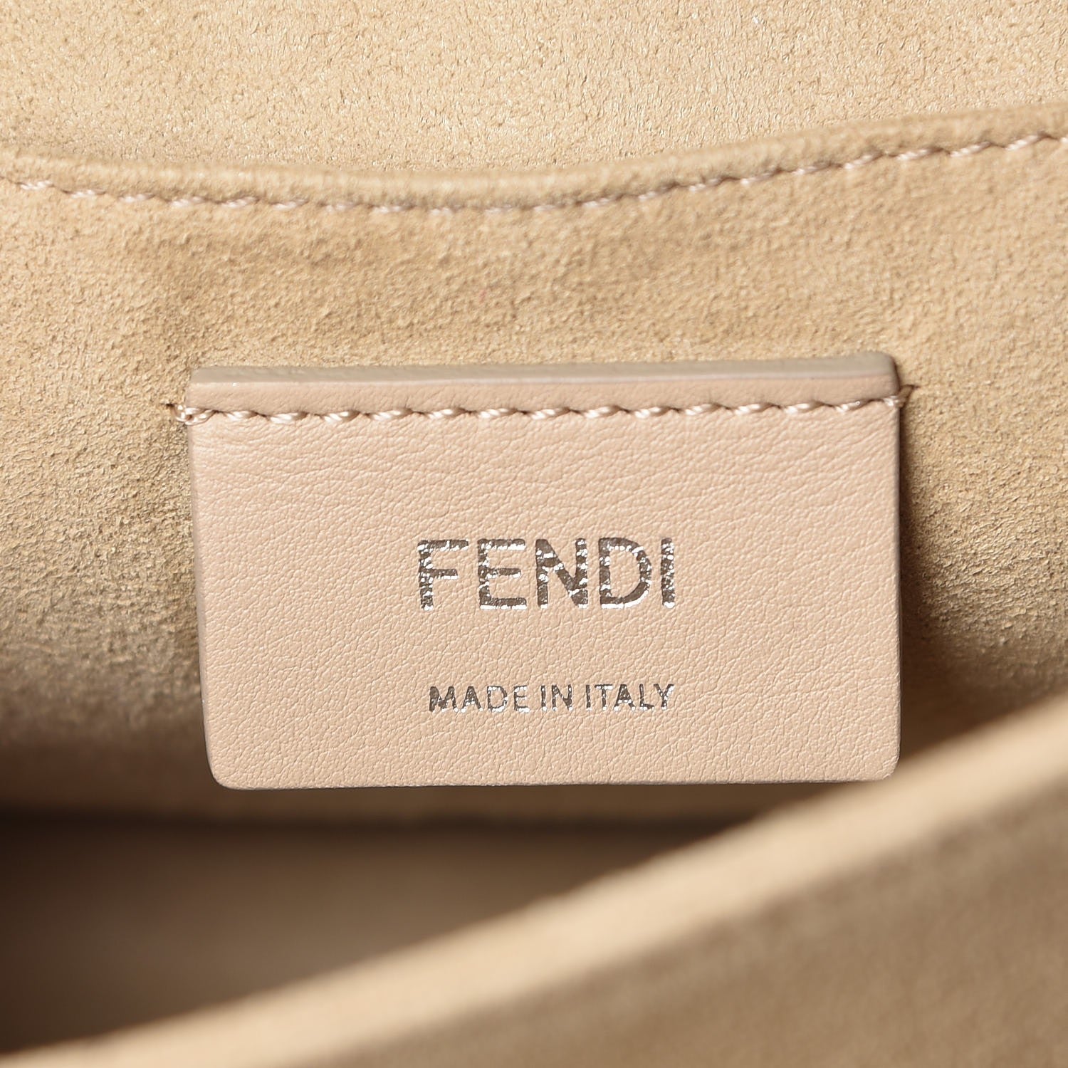 Fendi Vitello Liberty Ribbon Pearl Lace Up Kan I Shoulder Bag Plaster 6 of 7