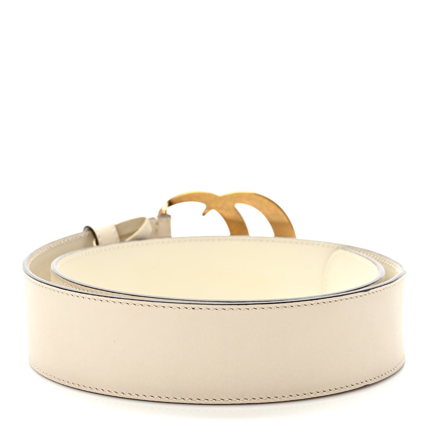 Calfskin Double G 40mm Belt 75 30 Mystic White