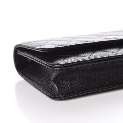 Chanel Caviar Quilted Wallet On Chain WOC Black 9 of 11