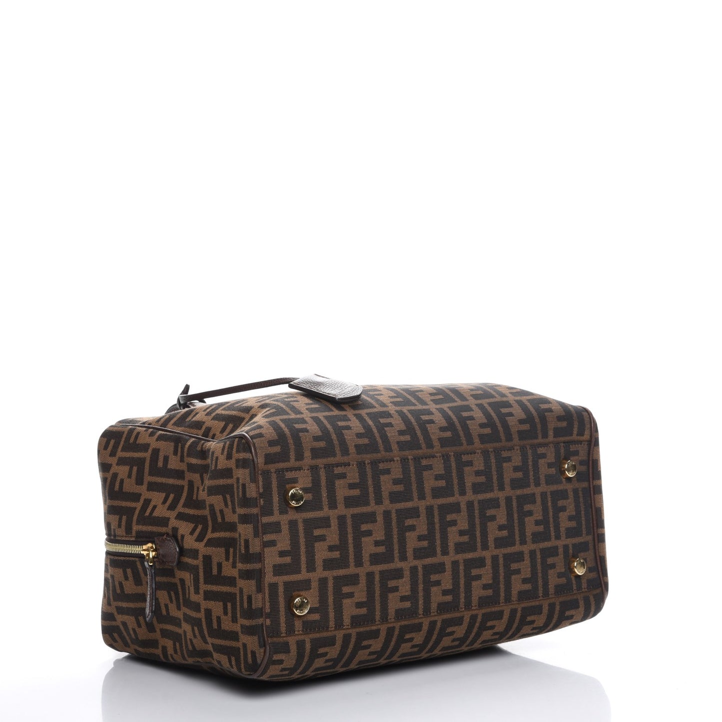Zucca Vitello Artic Medium Double Zip Tote Tobacco Castagna
