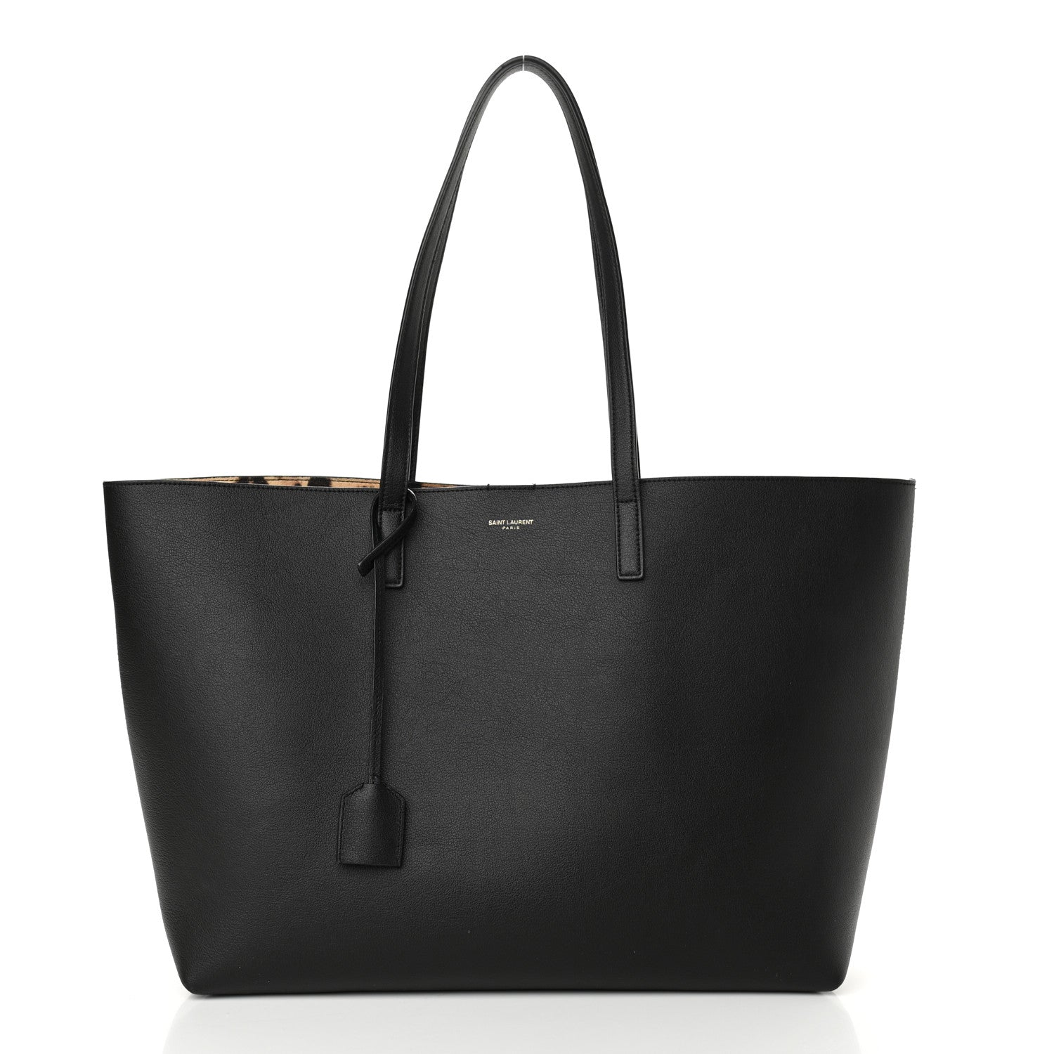 Saint Laurent Calfskin Large Shopping Tote Black 3 of 12