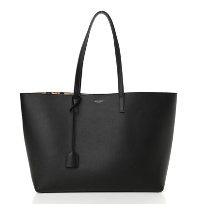 Saint Laurent Calfskin Large Shopping Tote Black 3 of 12