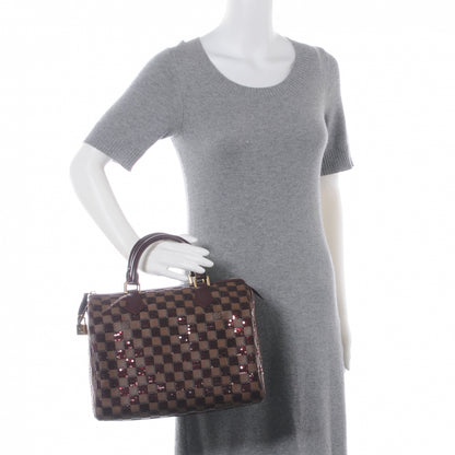 Louis Vuitton Damier Paillettes Speedy 30 Rouge 3 of 10