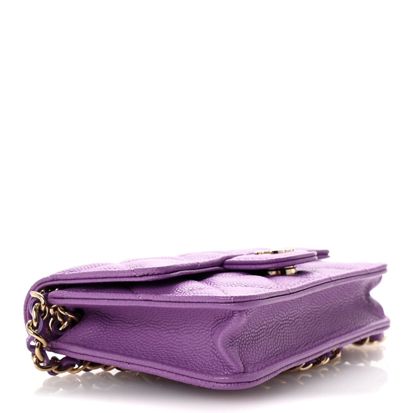 Caviar Quilted Mini Chain Bag Purple