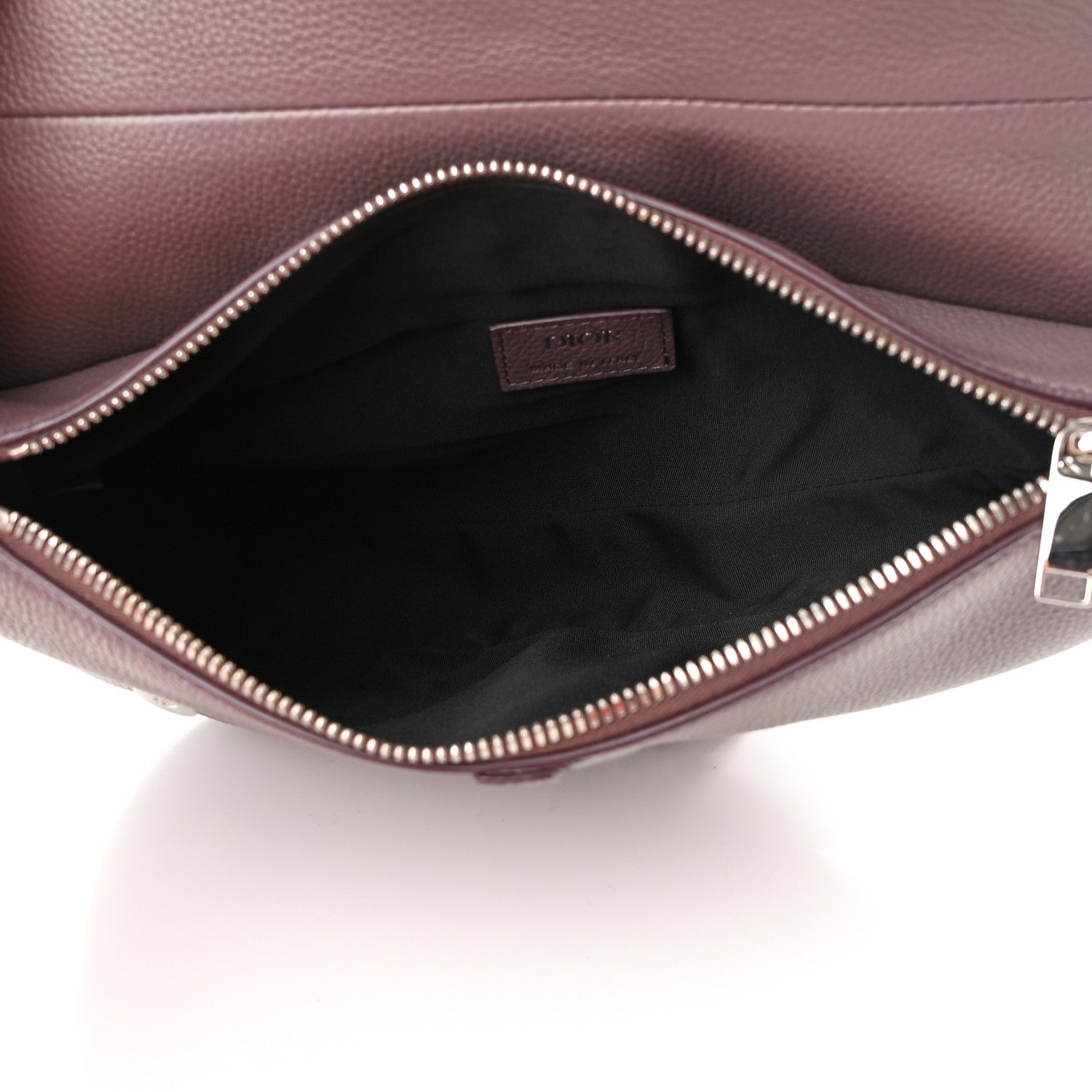 Christian Dior Grained Calfskin Kim Jones Saddle Bag Amaranth 5 of 12