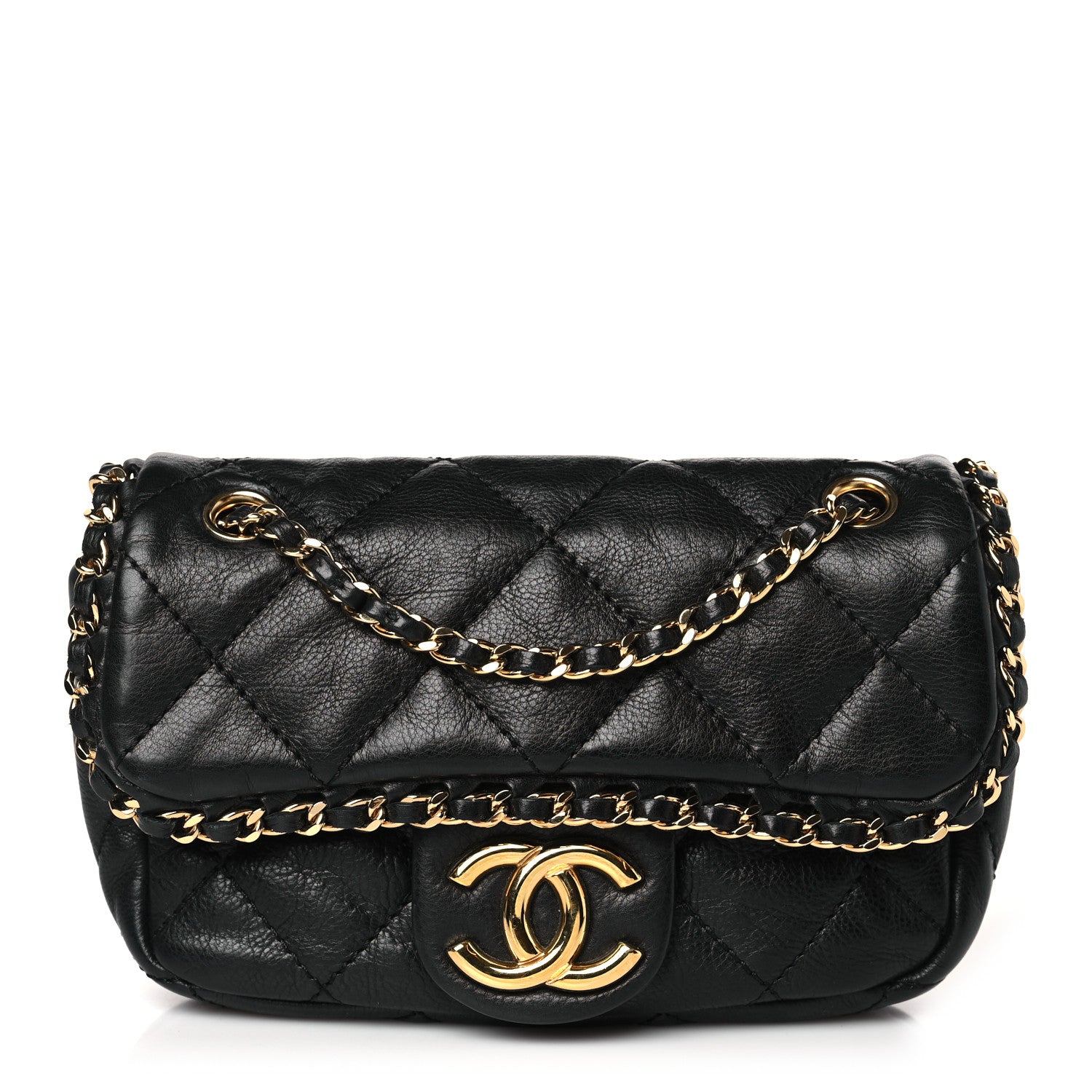 Chanel Calfskin Mini Chain Me Flap Black 1 of 9