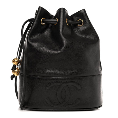 Chanel Caviar CC Drawstring Shoulder Bag Black 1 of 4