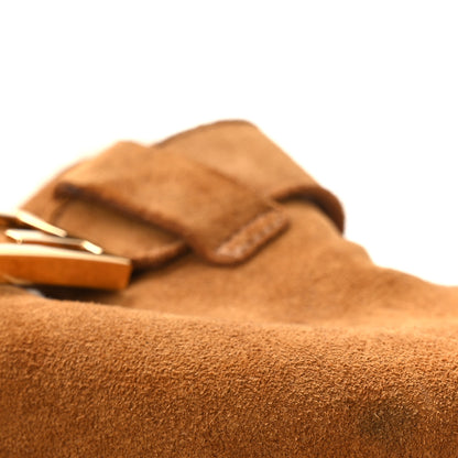 Fendi Suede Shearling Fendi Feel Buckled Clogs 37 Caramel Latte 10 of 12