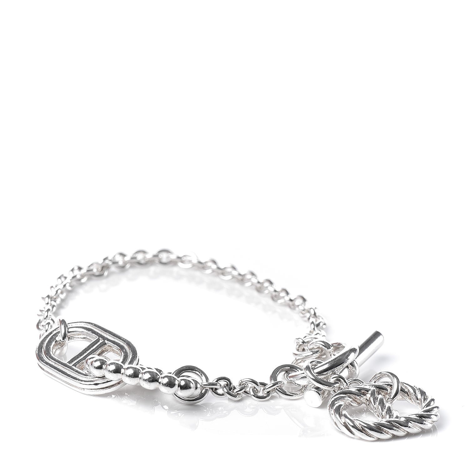 Hermes Sterling Silver Small Parade Bracelet 1 of 6