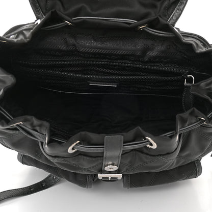 Prada Tessuto Nylon Saffiano Vela Quilted Backpack Black 5 of 9