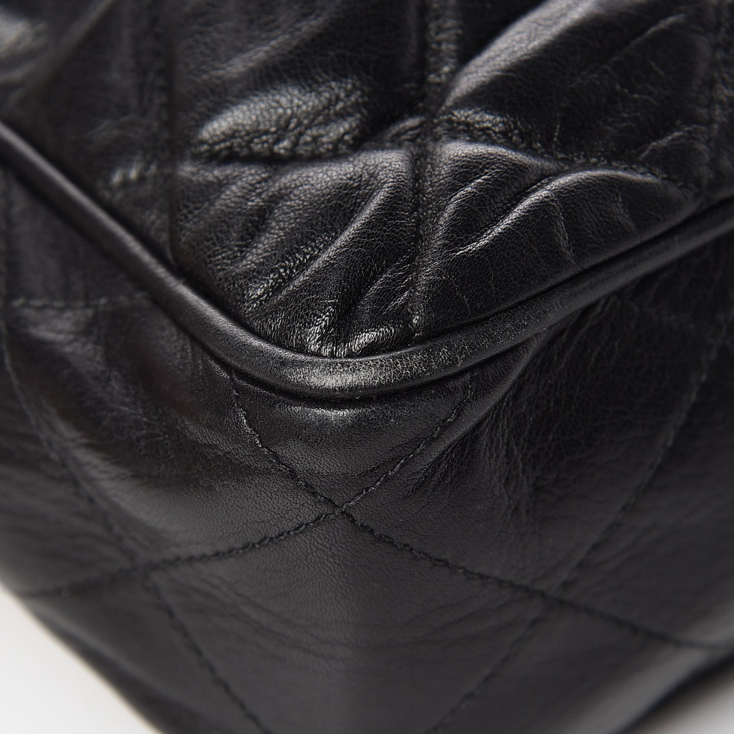 Lambskin Quilted Shoulder Bag Black