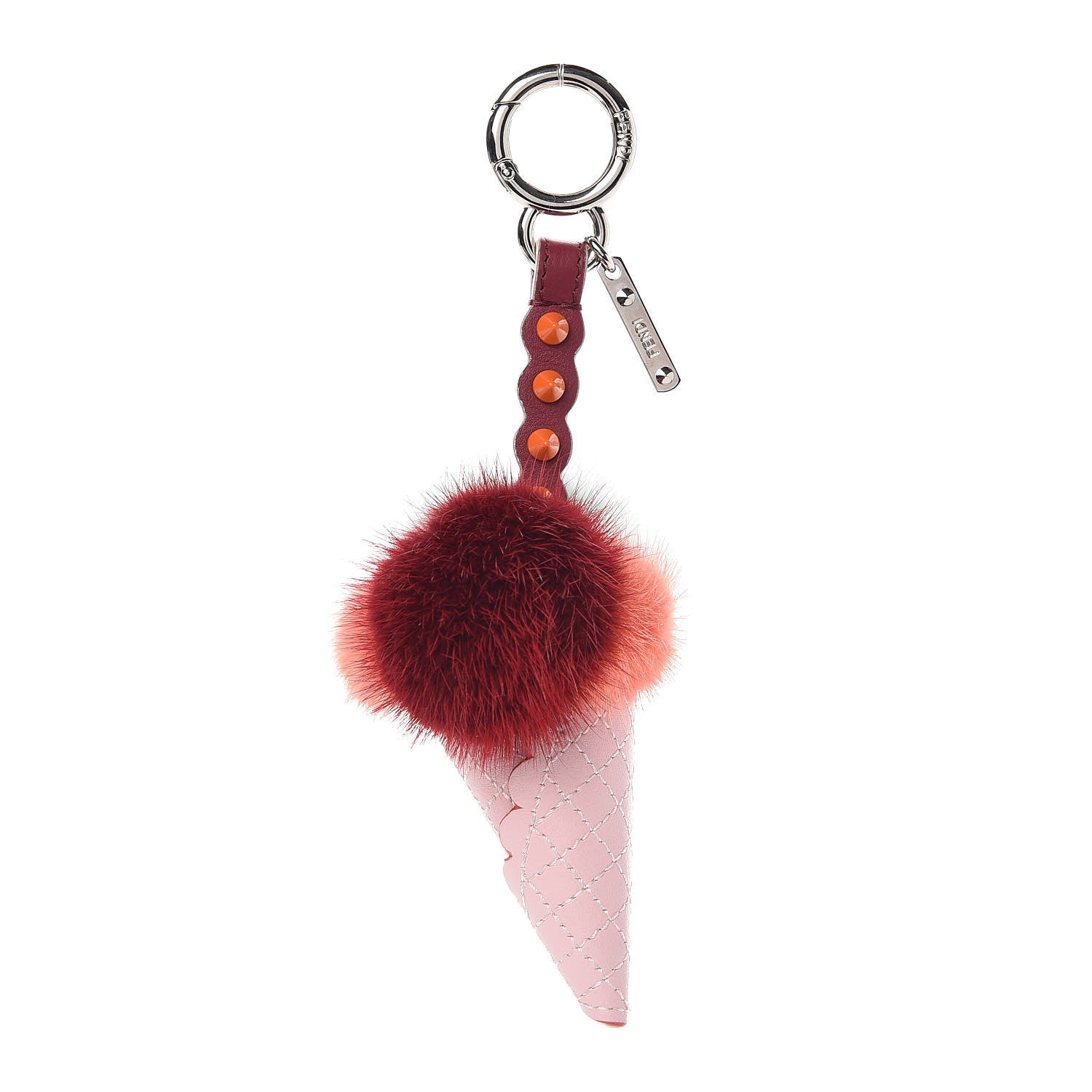 Fendi Mink Fur Calfskin Fun Fair Bag Charm Multicolor 1 of 4
