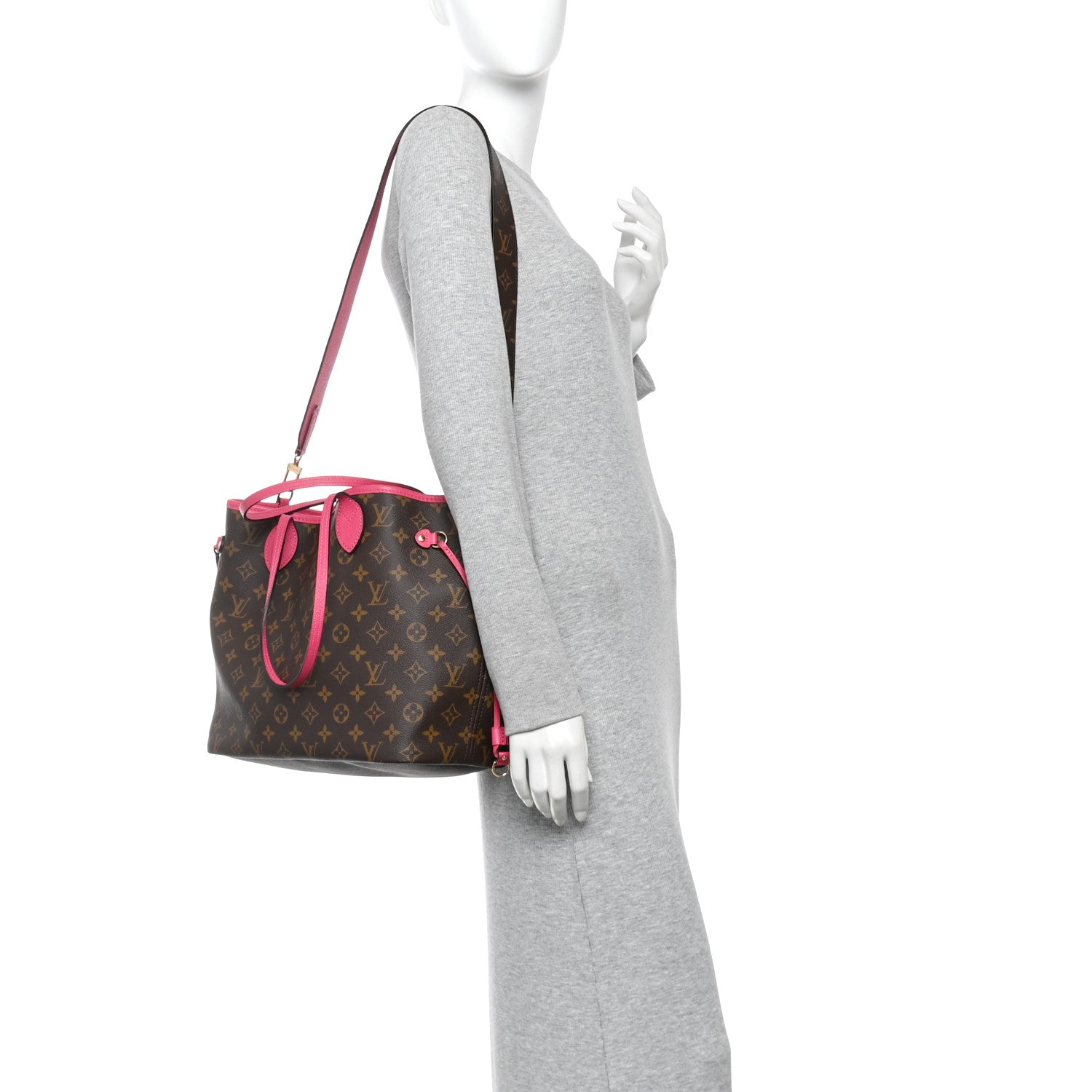 Louis Vuitton Monogram Inside Out Neverfull Bandouliere MM Rose Pondichery 2 of 9