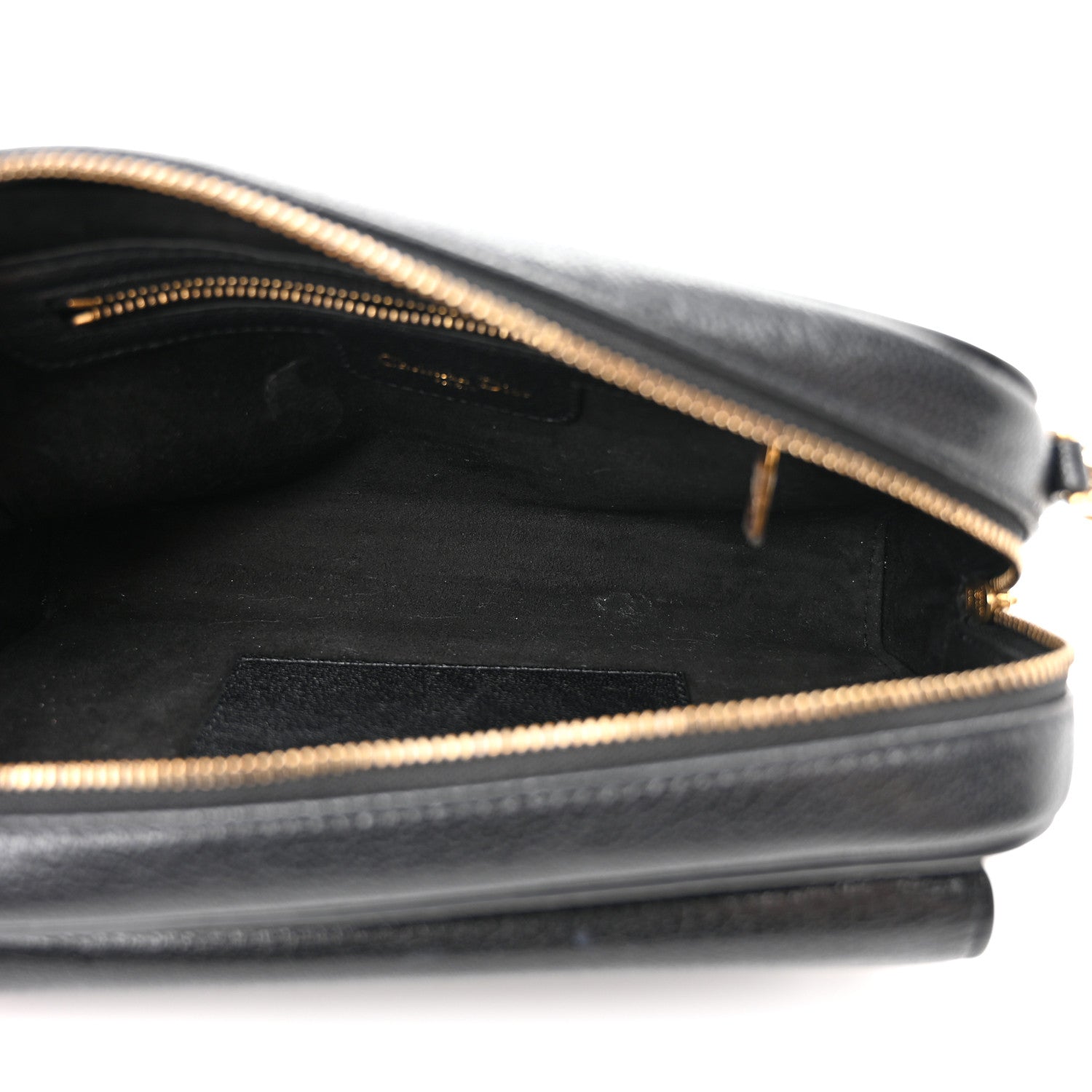 Christian Dior Goatskin Double Saddle Pouch Black 4 of 9