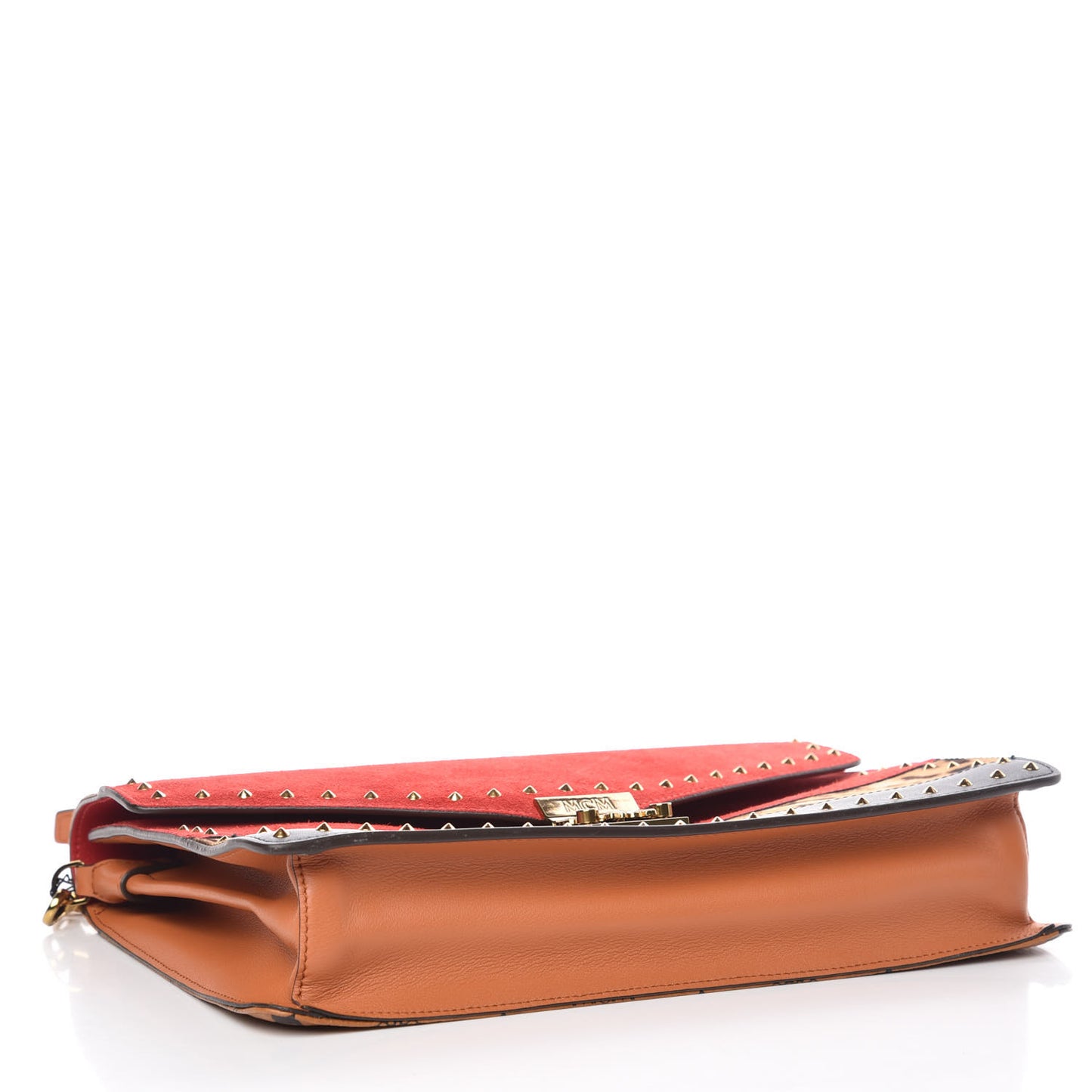 Visetos Mixed Media Large Patricia Convertible Crossbody Viva Red