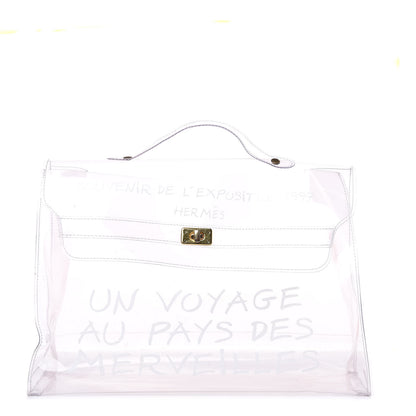 Hermes Vinyl Souvenir De L'Exposition Kelly Transparent 1 of 11