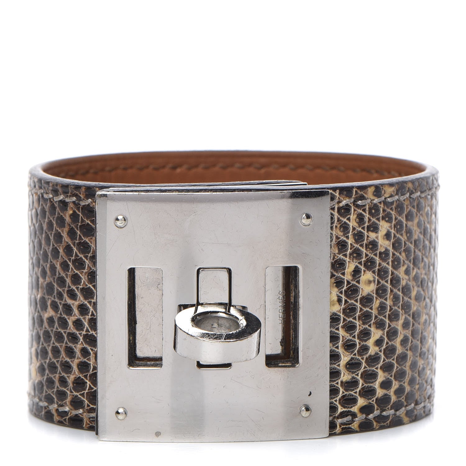 Hermes Lizard Kelly Dog Cuff Ombre 1 of 6
