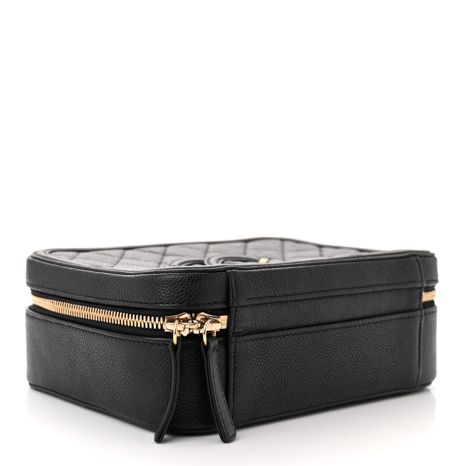 Chanel Caviar Quilted Medium CC Filigree Vanity Case Black 4 of 12