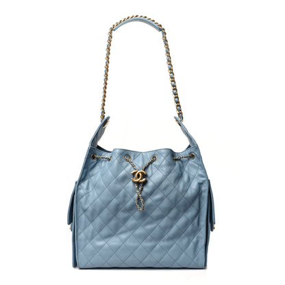Chanel Caviar Quilted Medium Chanel 25 Handbag Blue 1 of 11