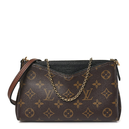 Louis Vuitton Monogram Pallas Clutch Black 1 of 9