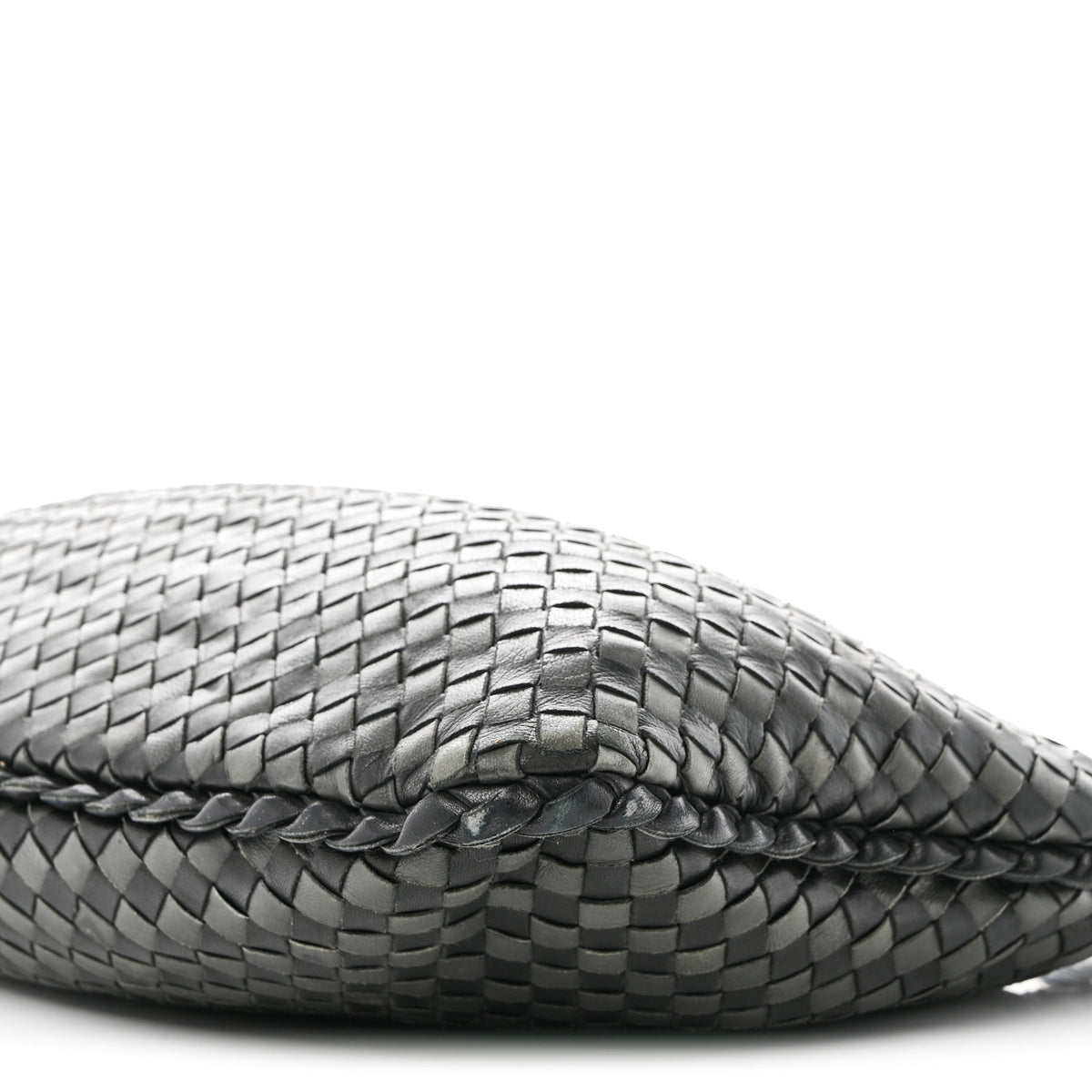 Nappa Intrecciato Bi-Color Medium Veneta Hobo Black Grey