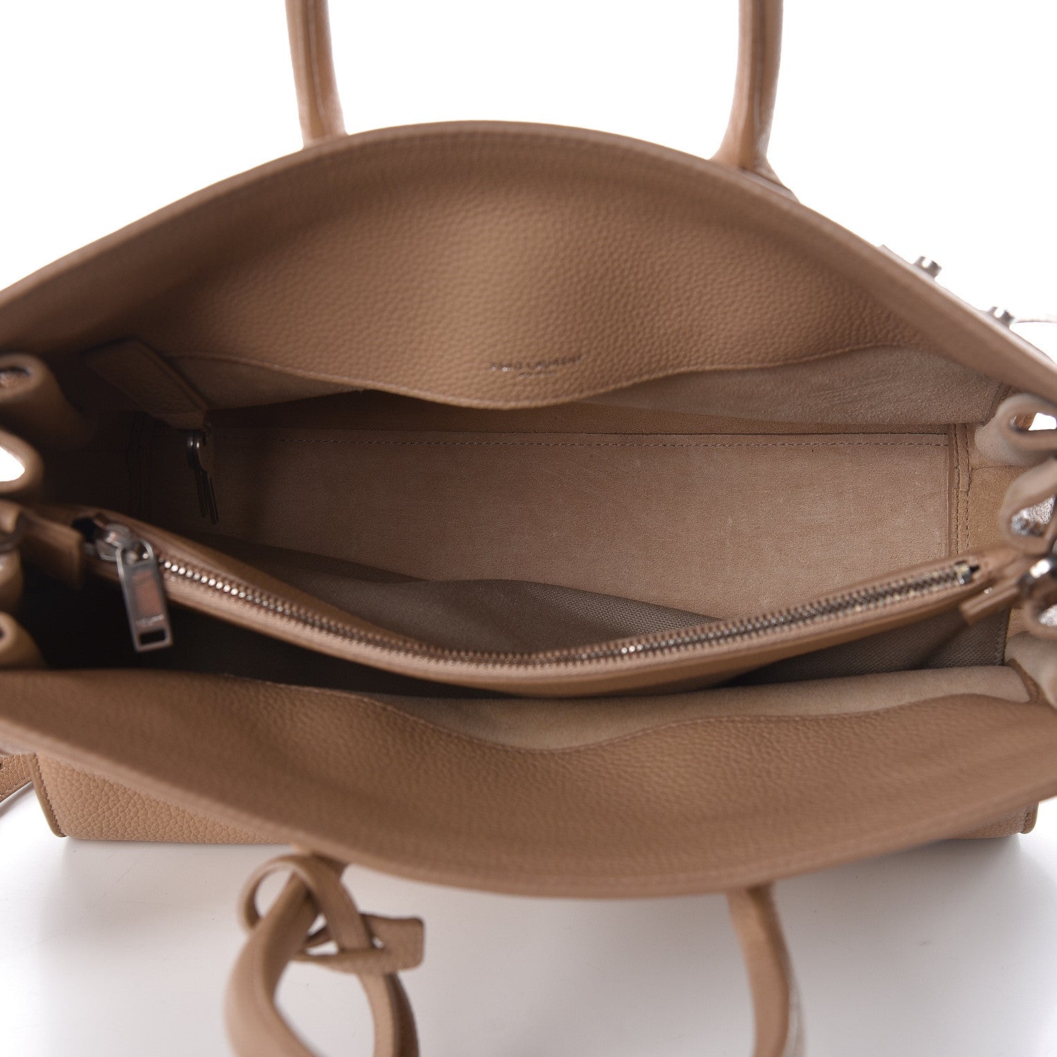 Saint Laurent Grained Calfskin Small Supple Sac De Jour Dark Beige 5 of 12